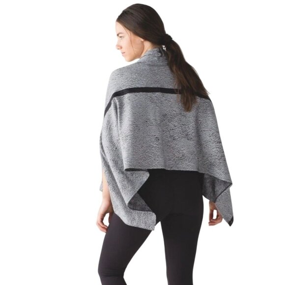 Lululemon Vinyasa Scarf Wrap Rulu Running Luon Speckled Jacquard Athletic Black - Picture 1 of 5